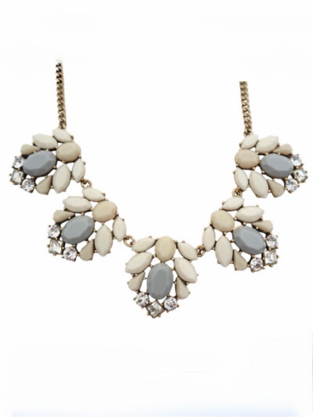 J. Crew Factory Matte Stone & Crystal Statement Necklace - Picture 4 of 10